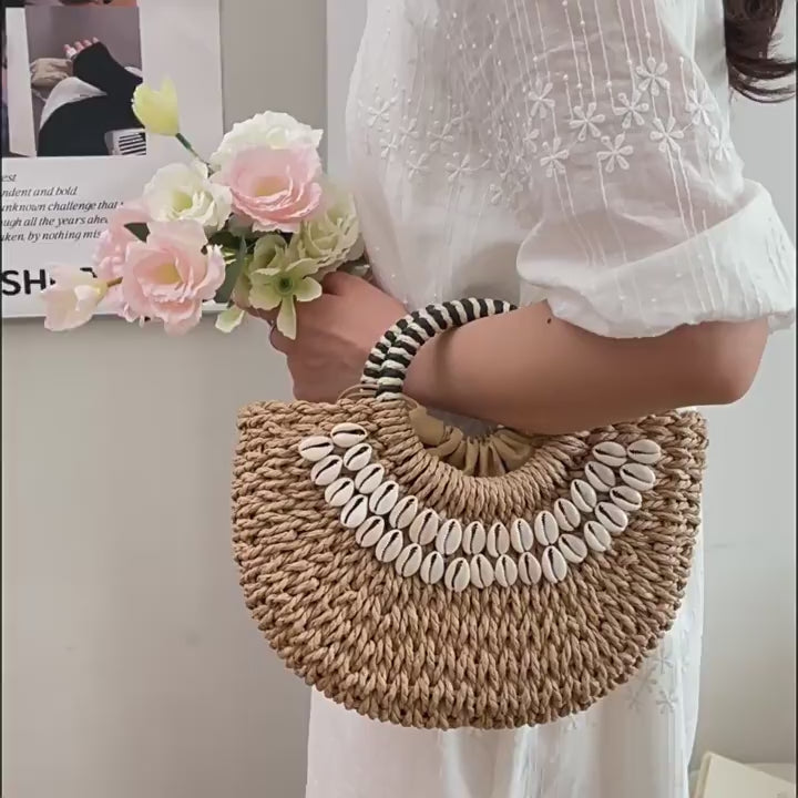 Women Vacation Casual Stylish Straw New Spring Beach Handbag