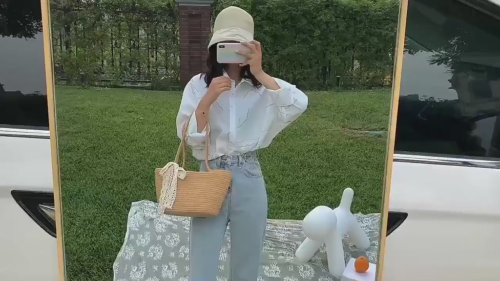 Women 2026 New Summer Handheld Shoulder Woven Straw Large Tote Bag