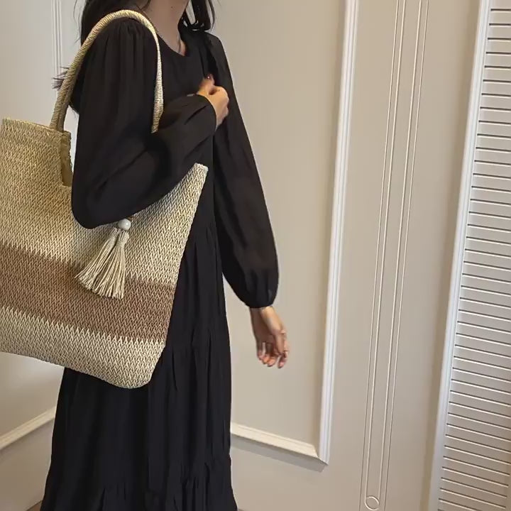 Women Minimalist Large Tote New Shoulder Casual Beach Bag