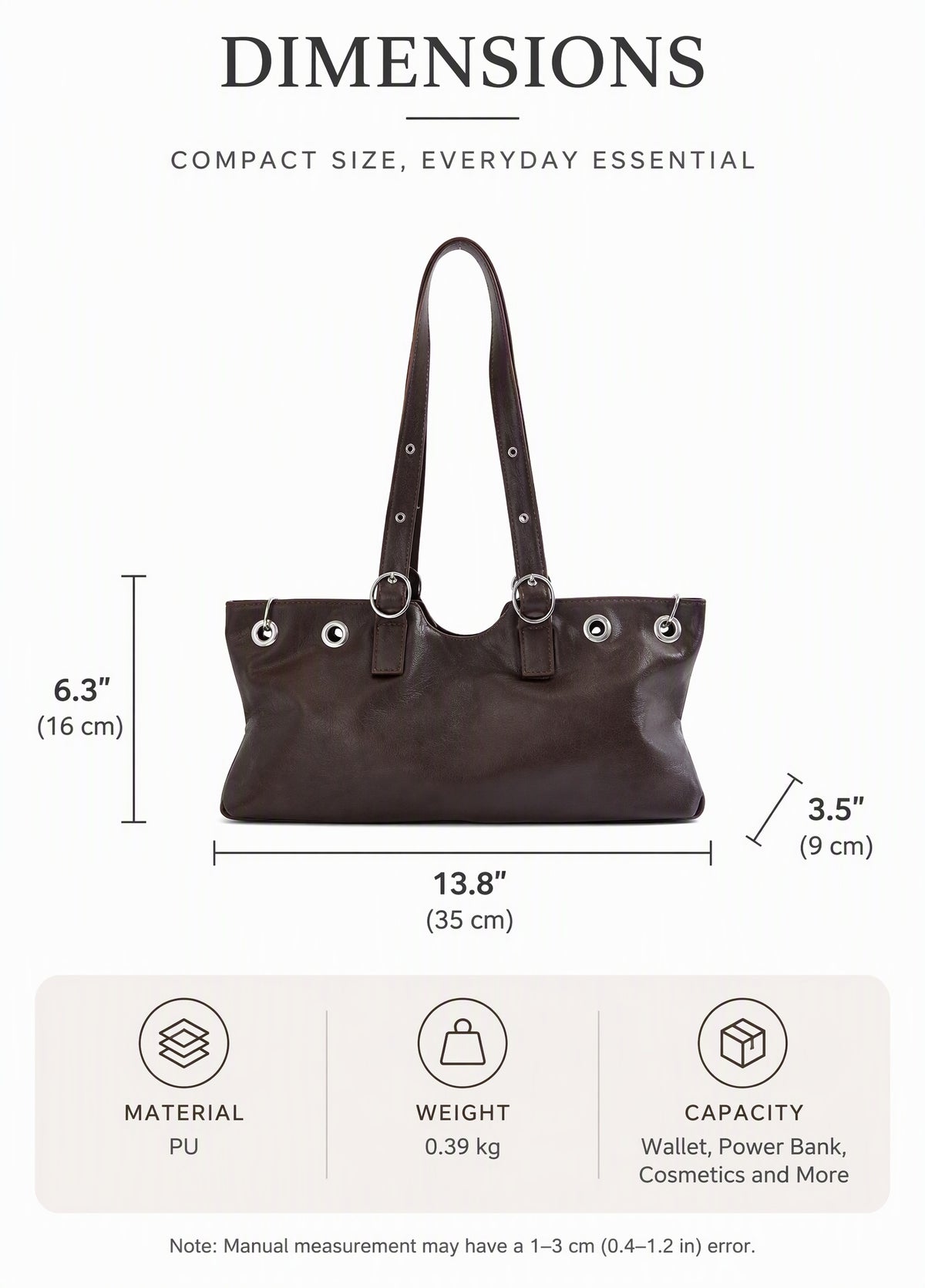 Vintage Grommet Tote with Buckle Straps