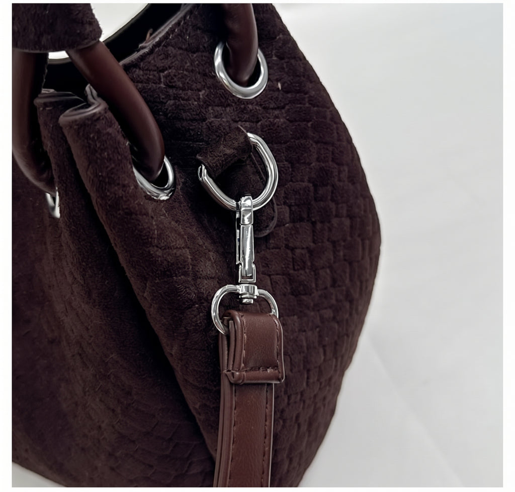 Woven Texture Tote with Elegant Structure