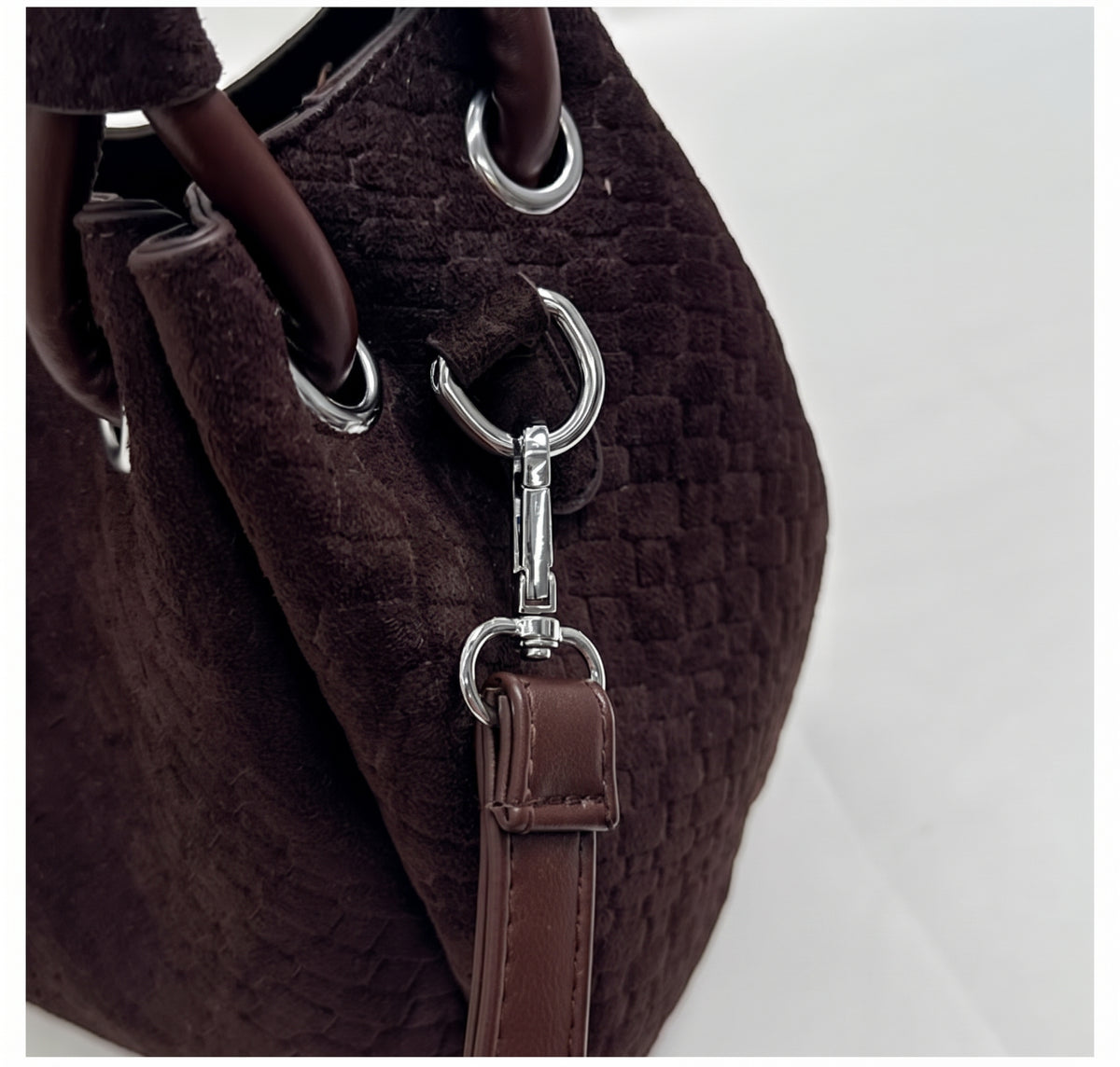 Woven Texture Tote with Elegant Structure