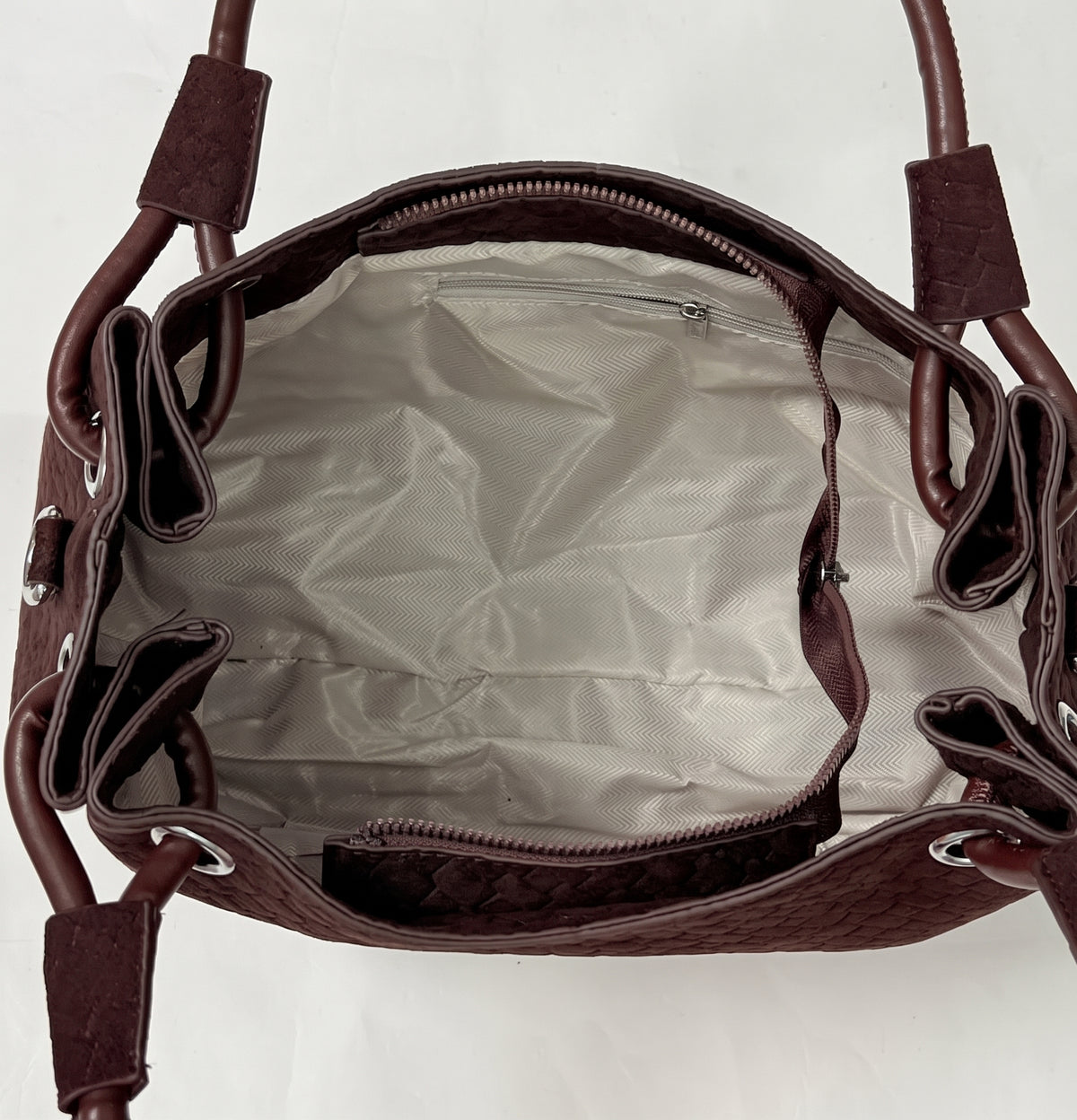 Woven Texture Tote with Elegant Structure