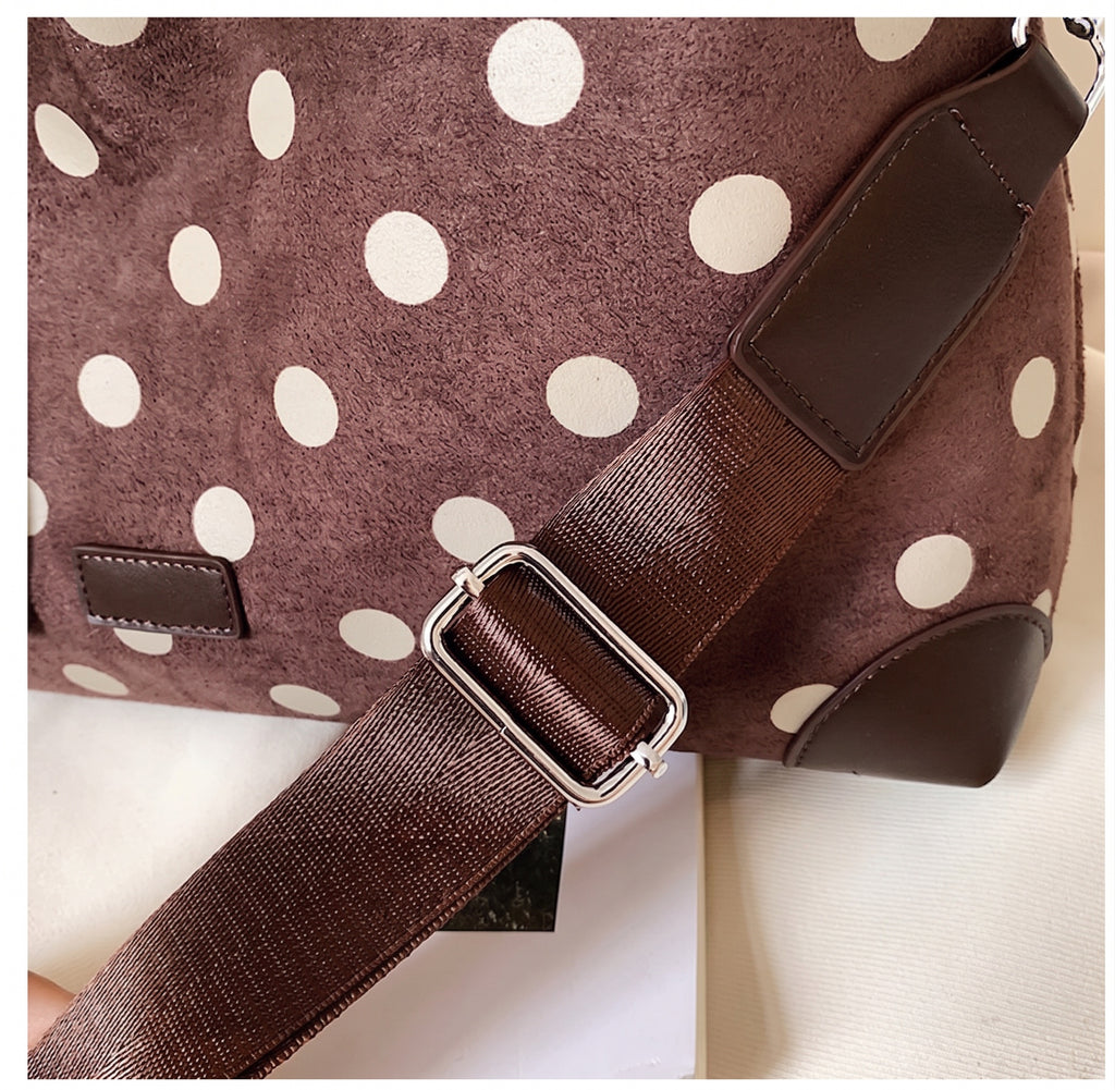 Retro Polka Dot Carryall with Strap