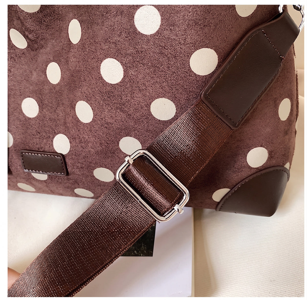 Retro Polka Dot Carryall with Strap
