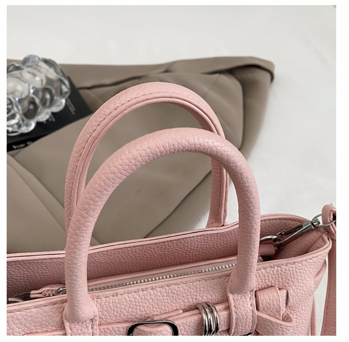 Sweet Mini Tote Bag with Belt Detail