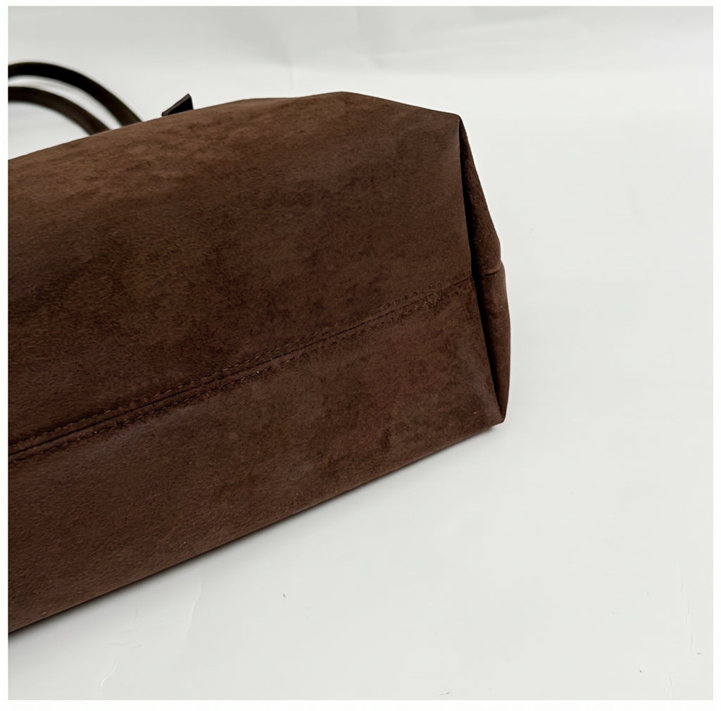 Studded Suede Tote with Adjustable Shoulder Straps