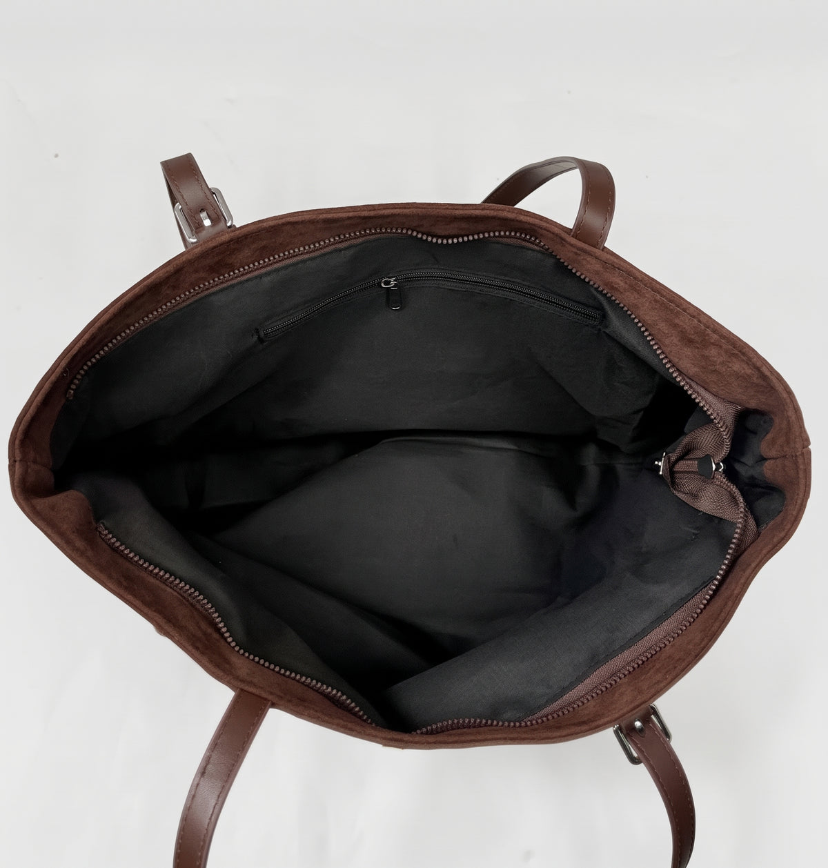 Studded Suede Tote with Adjustable Shoulder Straps