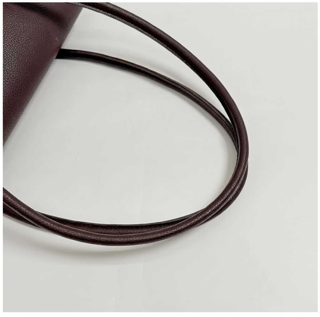 Structured East-West Shoulder Bag with Polished Clasp