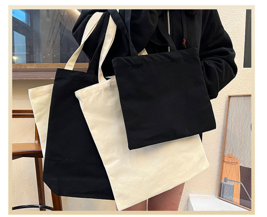 Classic Canvas Tote Bag with Multi-Size