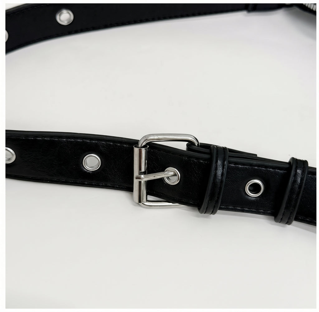 Vintage Studded PU Hobo Shoulder Bag