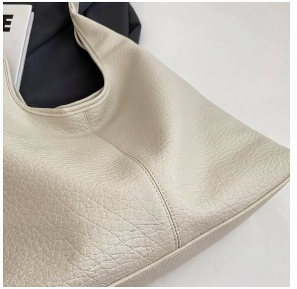 Minimalist Soft PU Slouchy Hobo Shoulder Bag