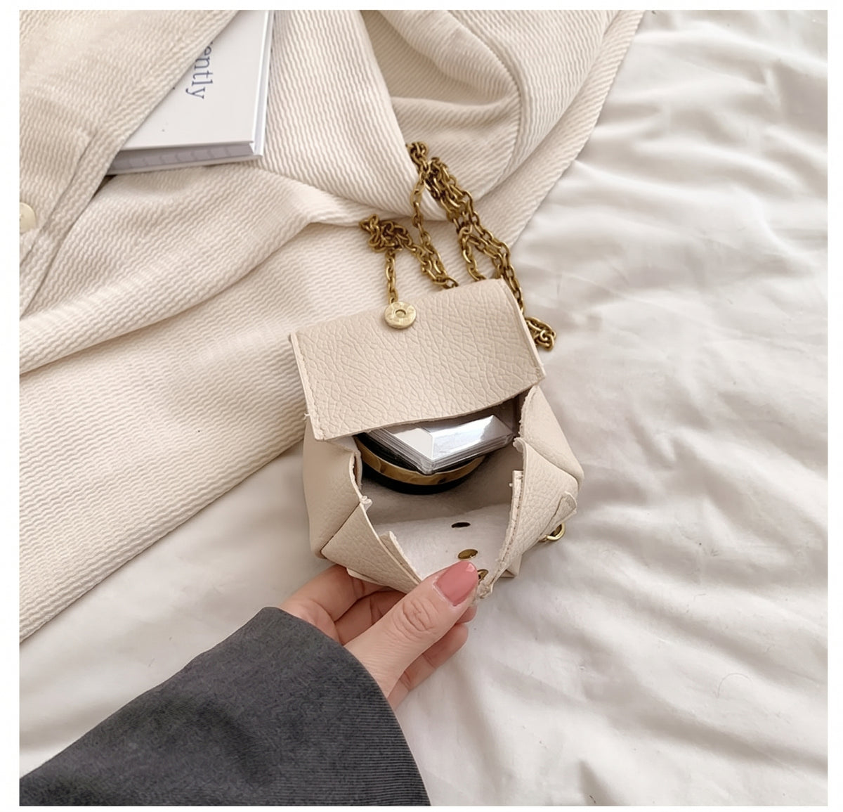 Jacket-Shaped Mini PU Leather Crossbody Bag
