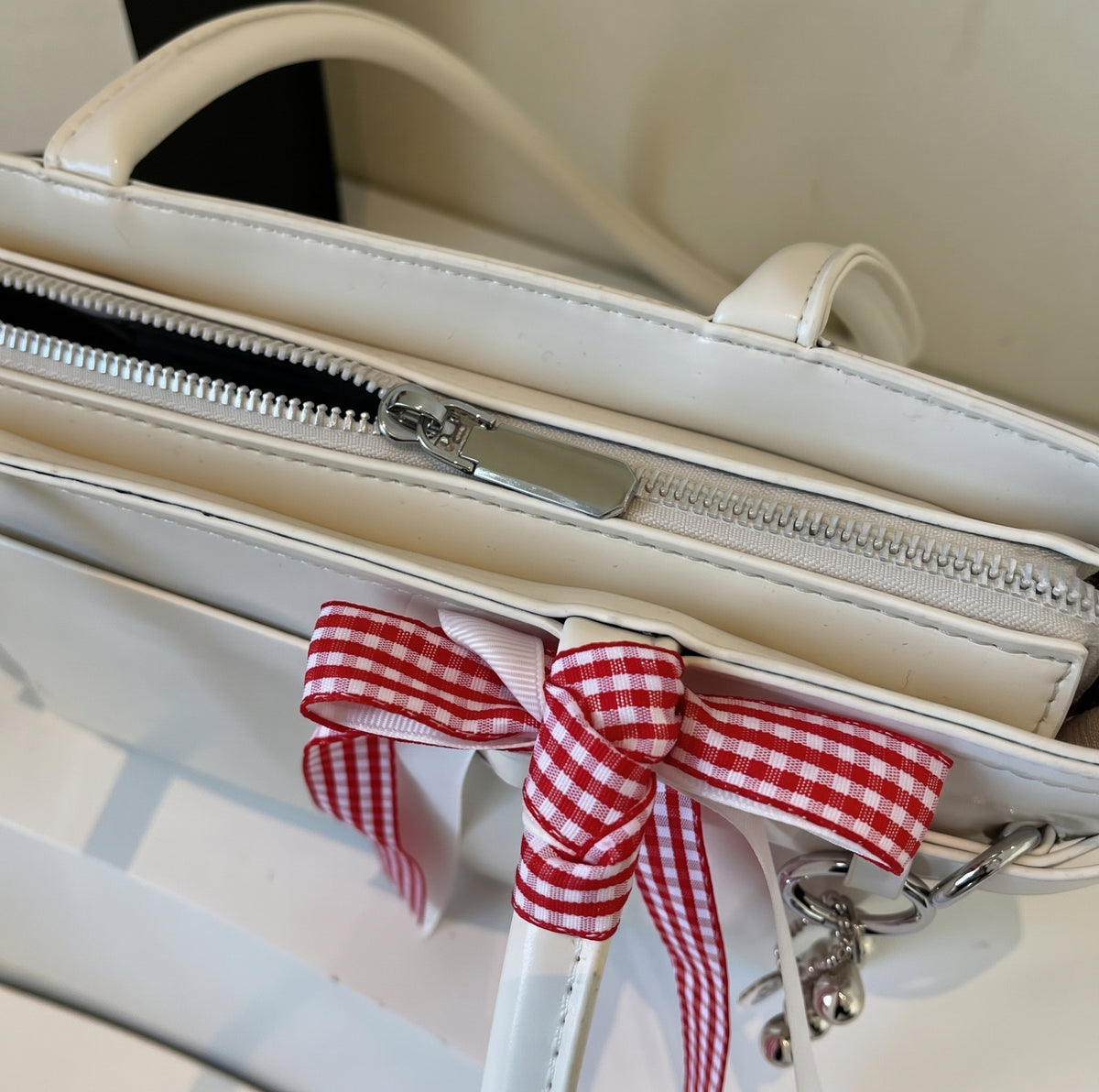 Sweet Mini Shoulder Bag with Bow Detail and Belt Buckle