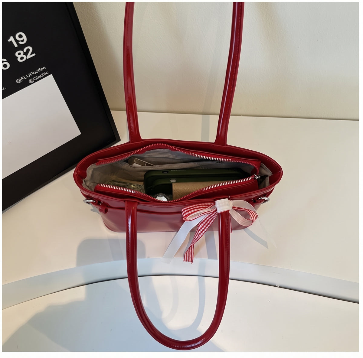 Sweet Mini Shoulder Bag with Bow Detail and Belt Buckle