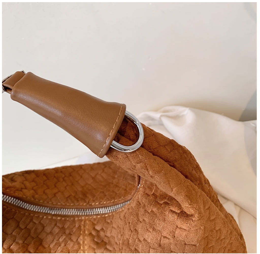 Vintage Woven Hobo Bag with Convertible Strap