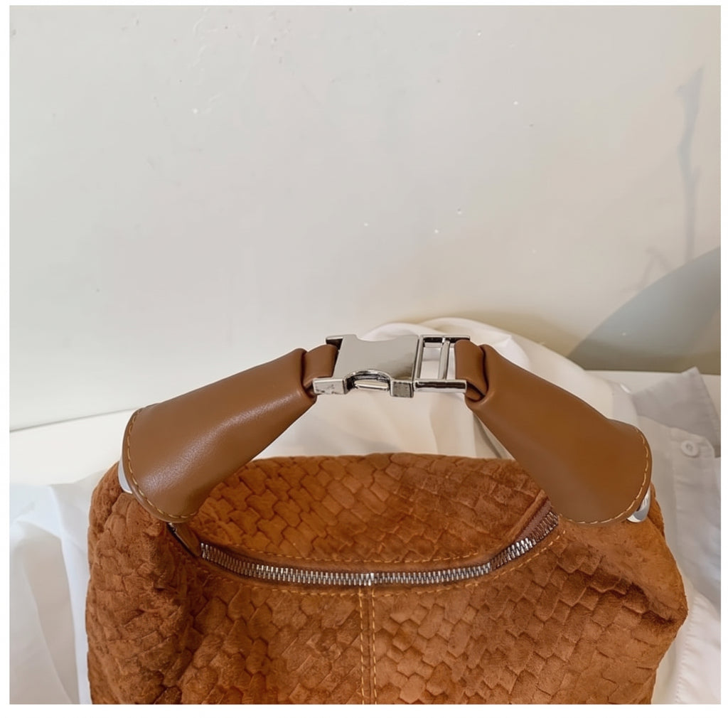 Vintage Woven Hobo Bag with Convertible Strap