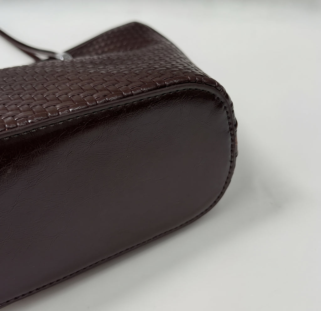 Minimalism Woven PU Tote Shoulder Bag