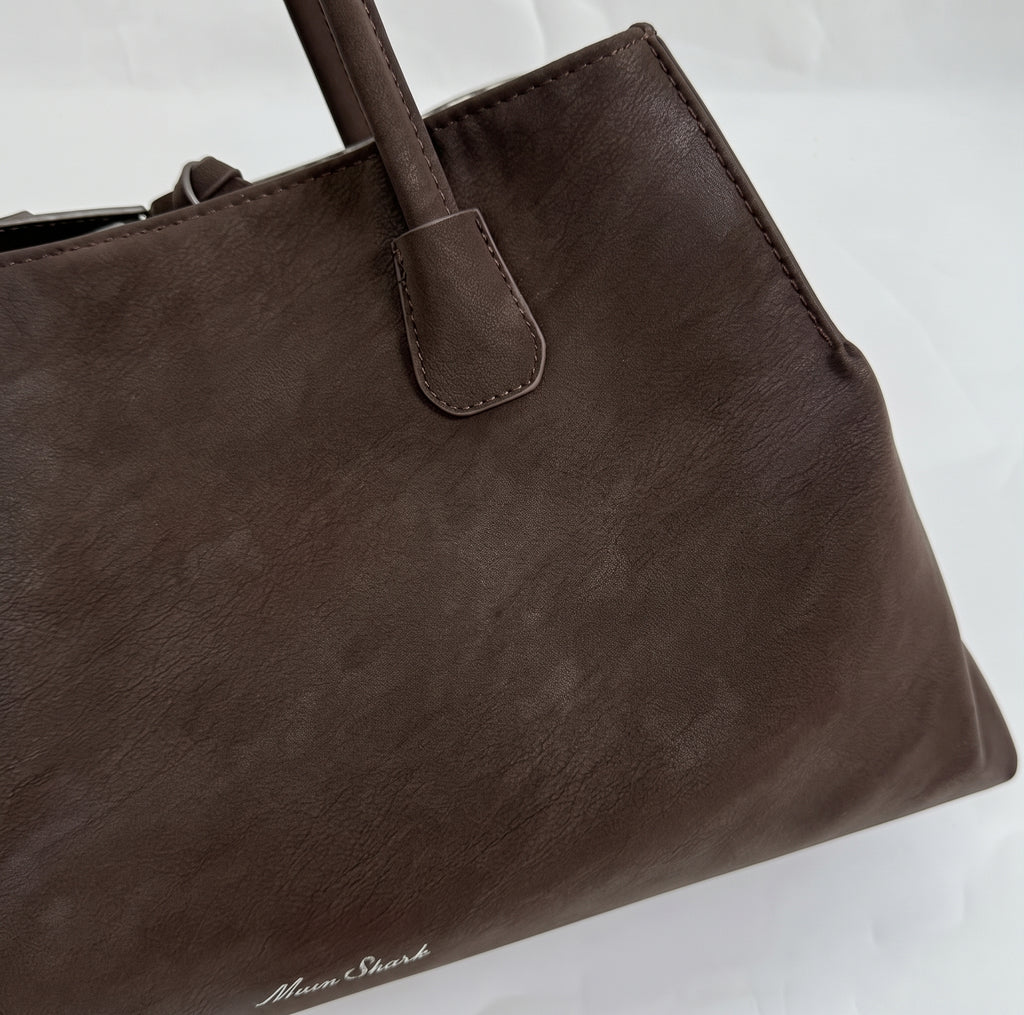 Vintage Star Charm Tote with Leopard Print Lining