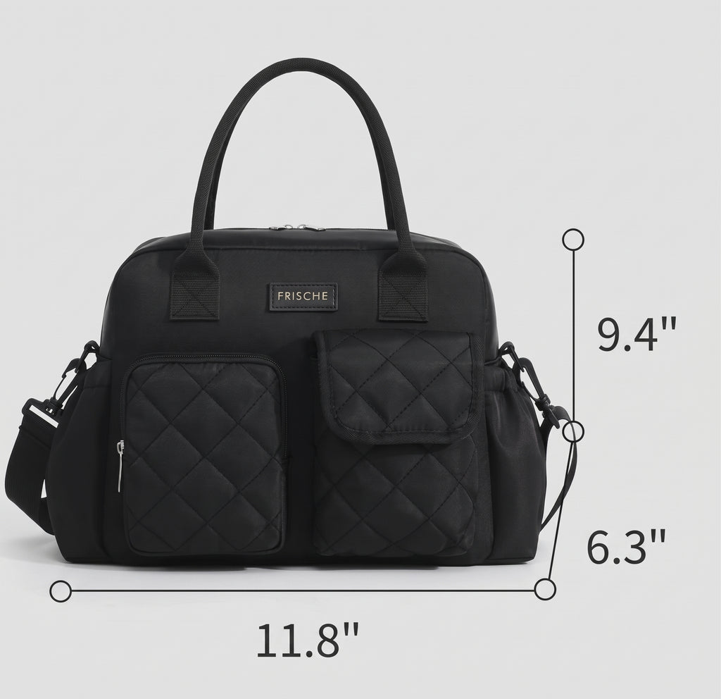 Waterproof Insulated Double Pocket Lunch Tote Bag