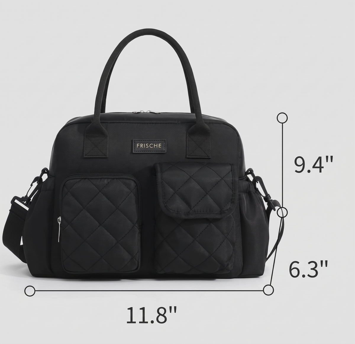 Waterproof Insulated Double Pocket Lunch Tote Bag