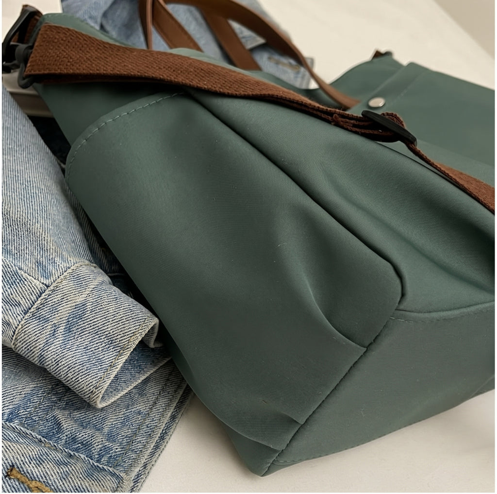 Lightweight Canvas Tote Bag with Multi Pockets and Adjustable Strap