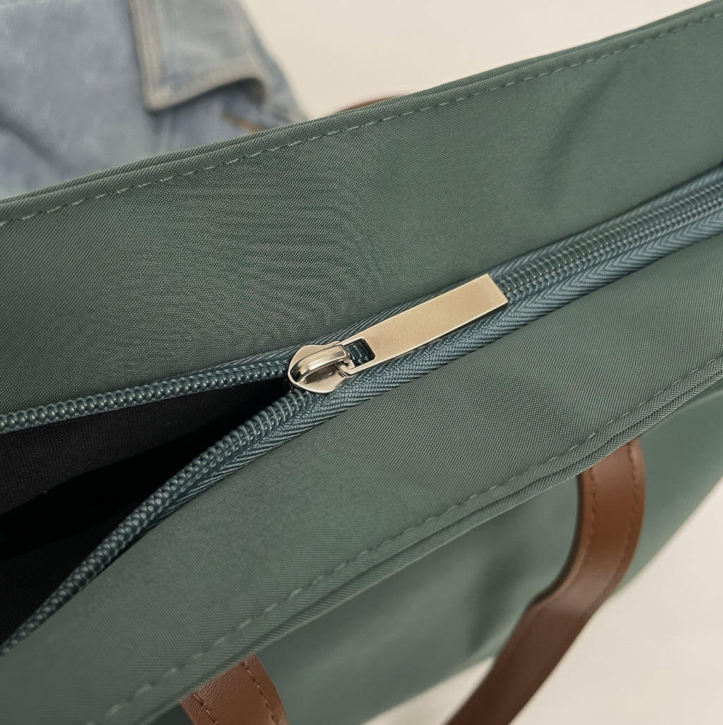 Lightweight Canvas Tote Bag with Multi Pockets and Adjustable Strap