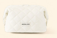 Waterproof Nylon Quilted Makeup and Cosmetic Bag