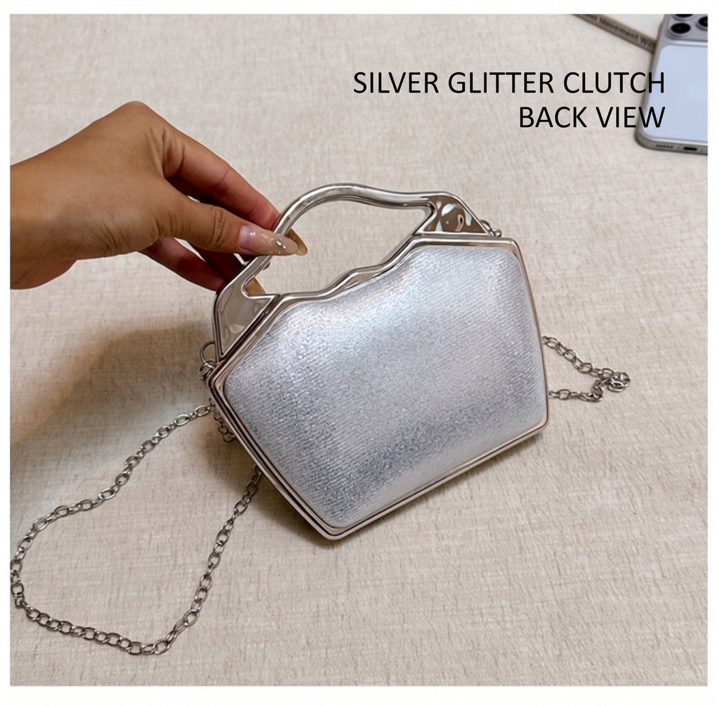 Sparkling Rhinestone Mini Evening Bag with Chain Strap