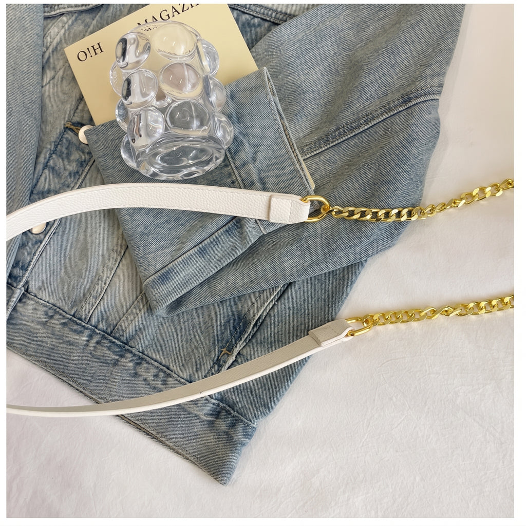 Rhinestone Studded Drawstring Bucket Shoulder Bag