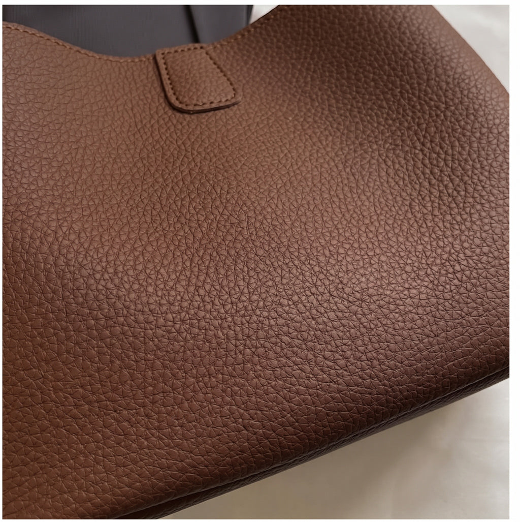 Minimalist Pebbled Faux Leather Crossbody Bag with Adjustable Strap