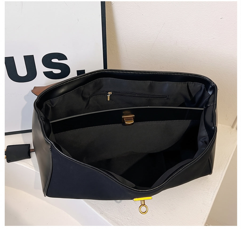 Retro Handbag with Gold Tone Hardware