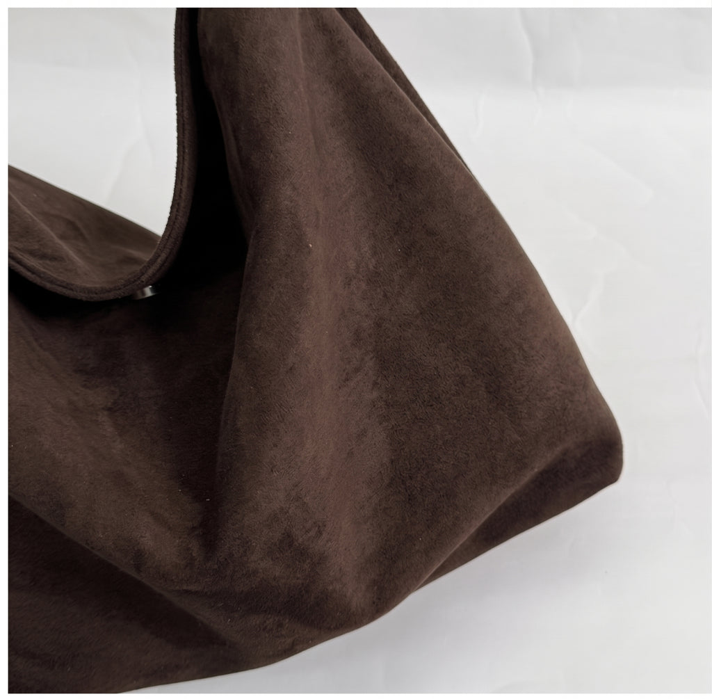 Minimalist Faux Suede Shoulder Bag for Fall