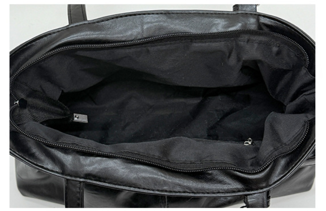 Vintage PU Leather Shoulder Bag with Elegant Belted Accents