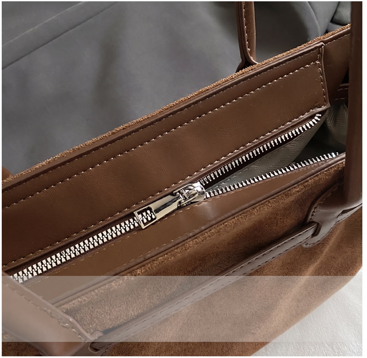 Soft Textured Belted Shoulder Bag with Beaded Charm