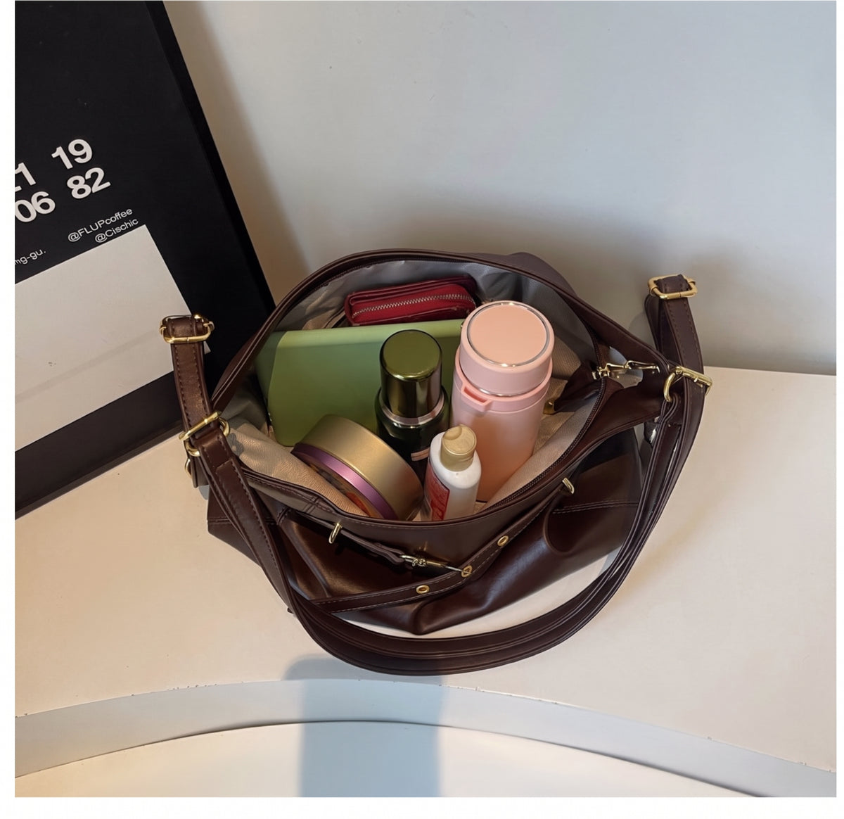 Soft Touch Shoulder Bag with Multiple Carry Options