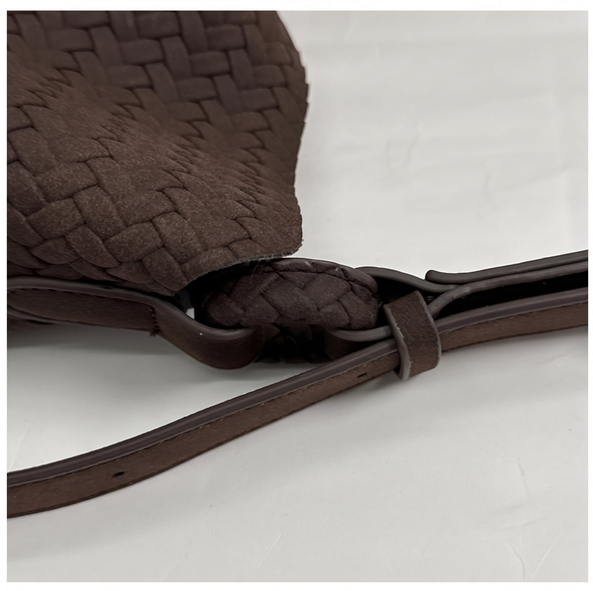 Soft Woven Shoulder Bag with Adjustable Strap and Removable Pouch