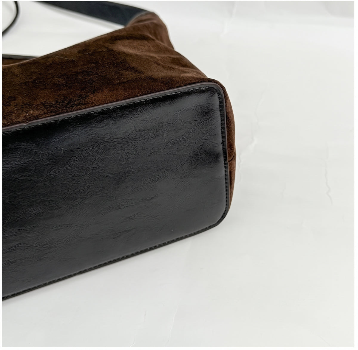 Cozy Fall Winter Suede Shoulder Bag with Adjustable Strap