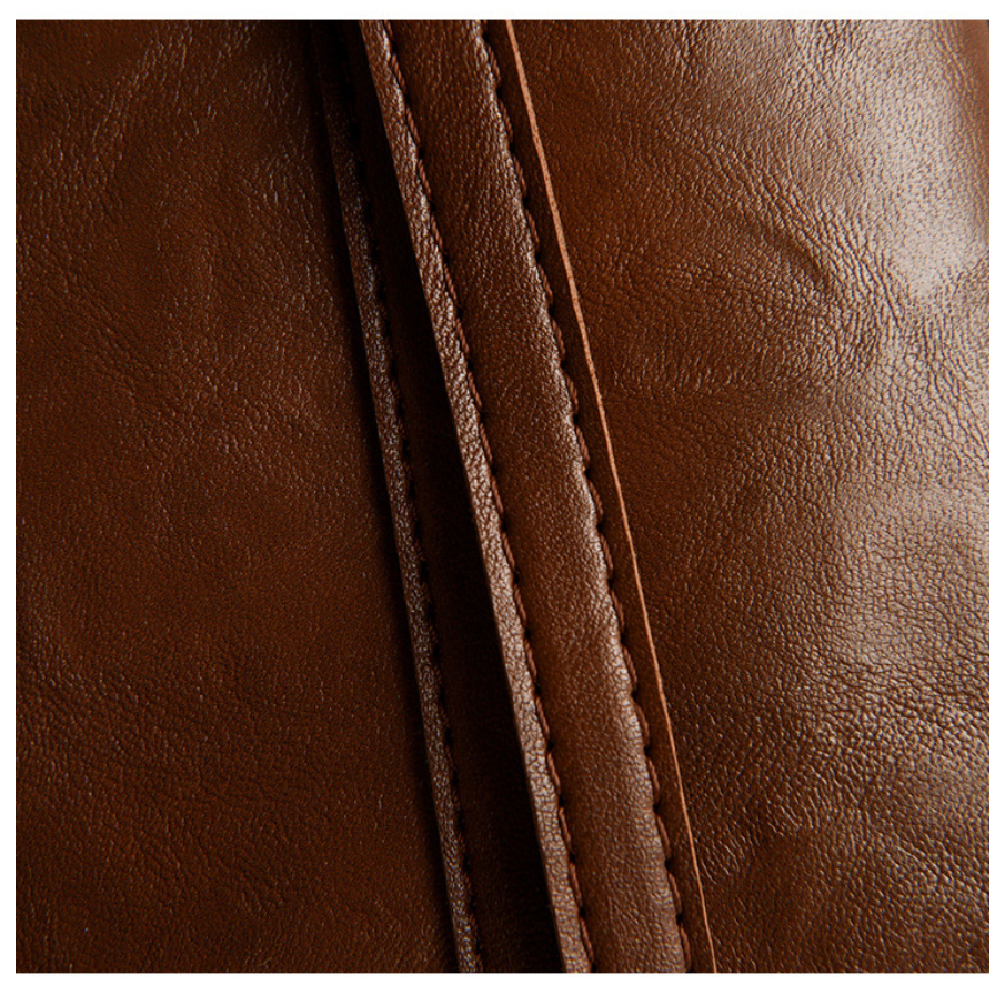 Large Capacity PU Leather Tote Bag with Zipper