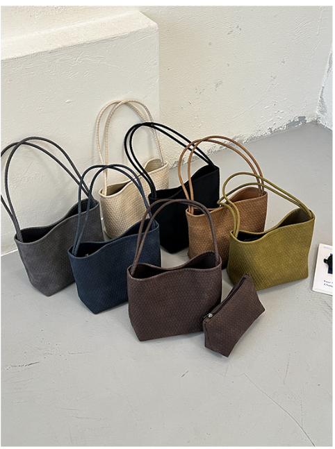 Minimalist Retro Woven Texture Shoulder Bag