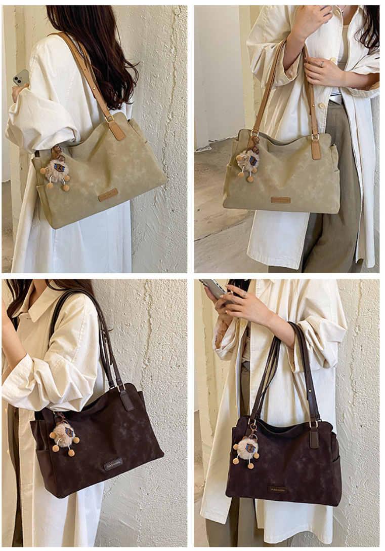 Cozy Suede Large Capacity Shoulder Bag