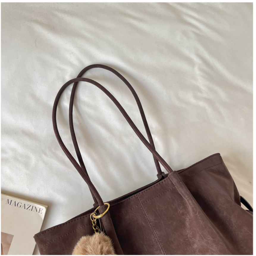 Soft PU Leather Carryall Tote Bag