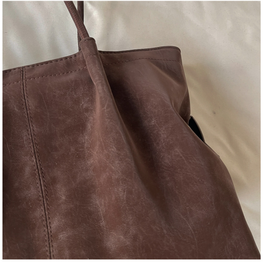 Soft PU Leather Carryall Tote Bag