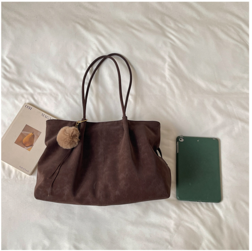 Soft PU Leather Carryall Tote Bag