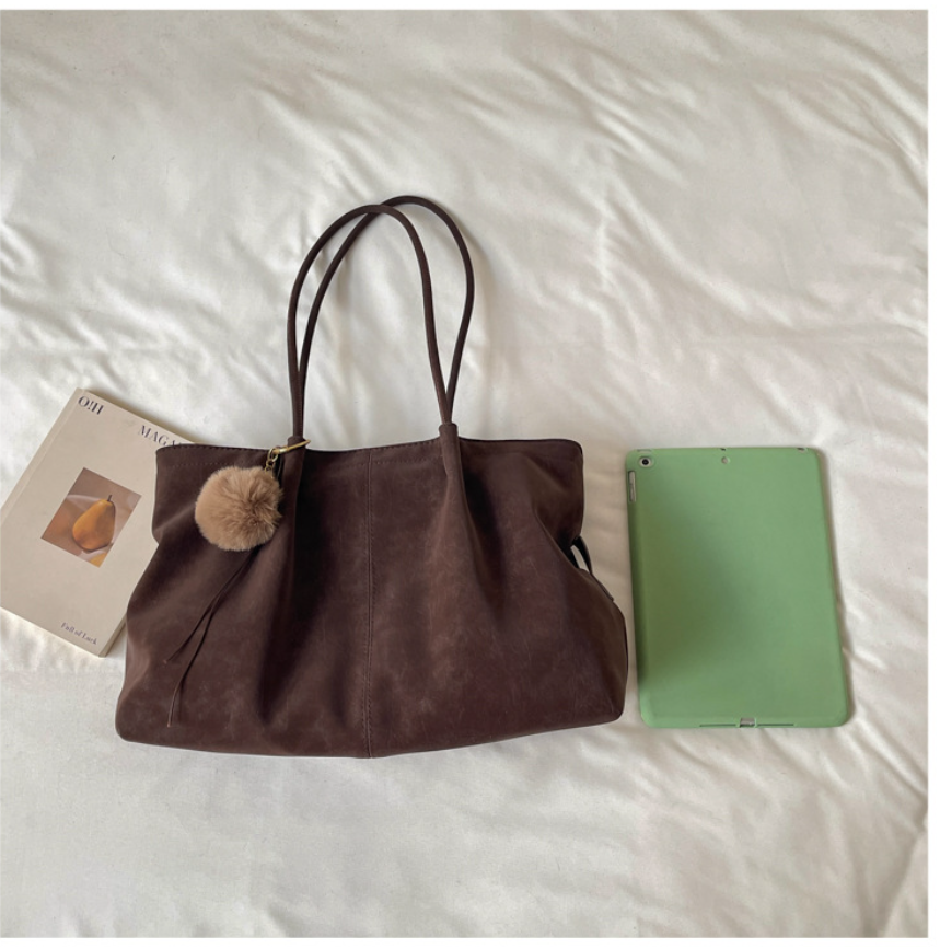 Soft PU Leather Carryall Tote Bag