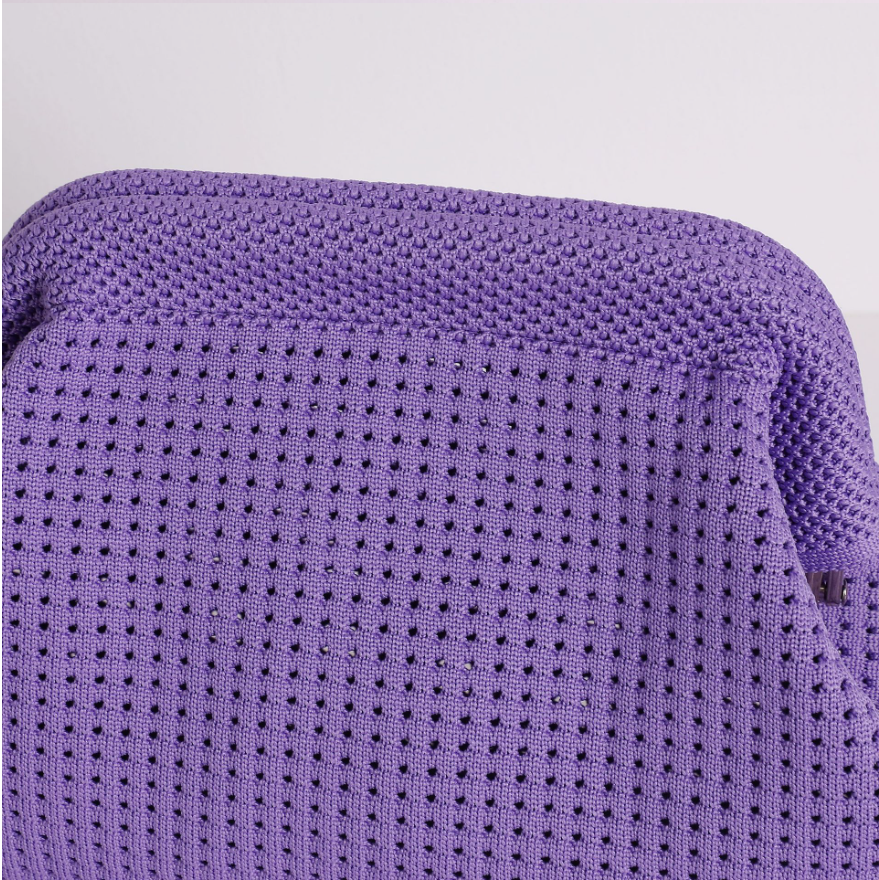 Vintage Knit Clutch Bag With Metal Frame