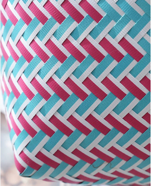 Woven Chevron Pattern Large Beach Tote Bag