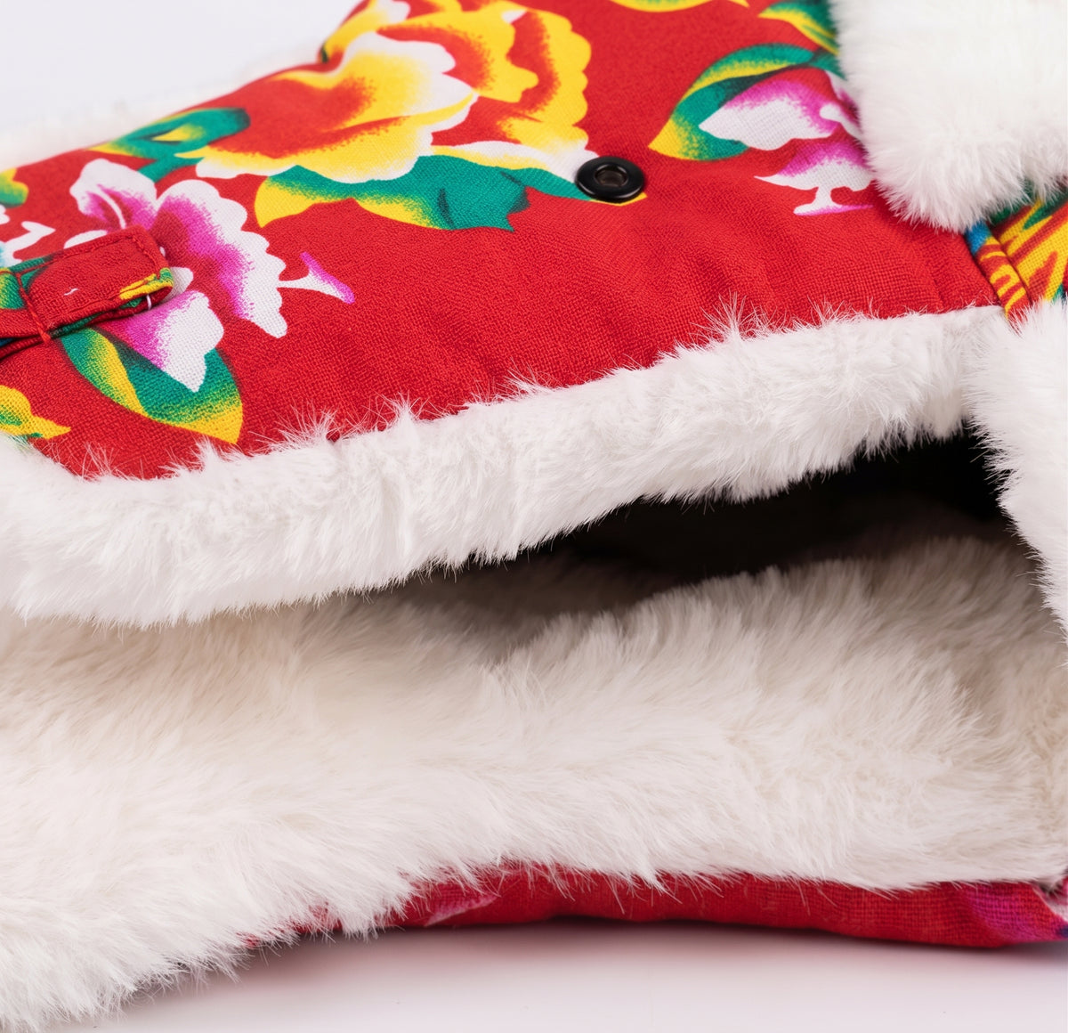 Quilted Winter Floral Plush Ear Flaps Trapper Hat