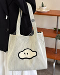Christmas Tree Pattern Knit Tote Bag