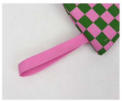 Retro Striped Wristlet Clutch Bag